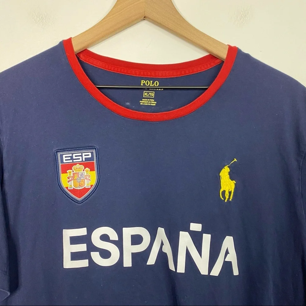 Polo Ralph Lauren Espana Red Big Pony Rugby Tee